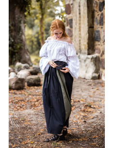 Classica camicetta medievale modello Emma, colore bianco