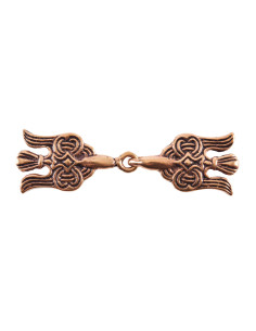 Spilla con mantello vichingo Hugin e Munin, in bronzo