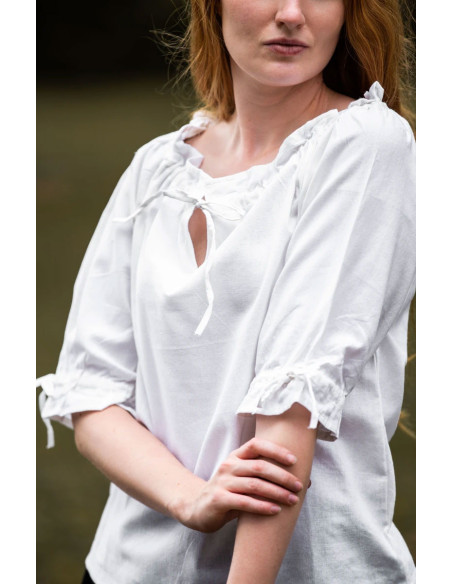 Camicetta medievale per donna, bianca