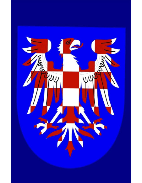 Stendardo medievale con aquila bianca...