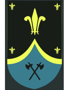 Stendardo medievale Lance-Flor de lis