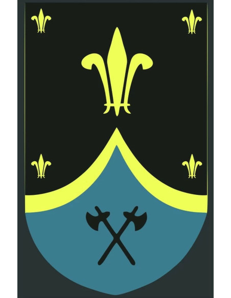 Stendardo medievale Lance-Flor de lis