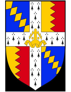 Stendardo medievale con quarti a forma di losanga