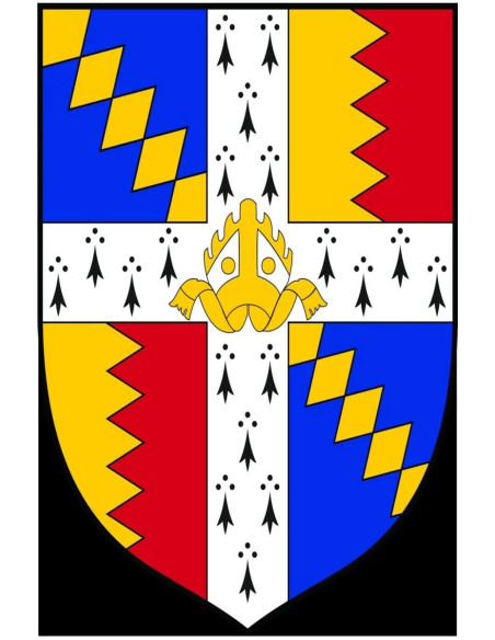 Stendardo medievale con quarti a...