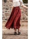 Gonna medievale con ricamo modello Svenja, rosso
