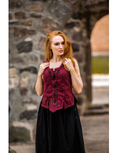 Gilet medievale donna modello Selma, rosso