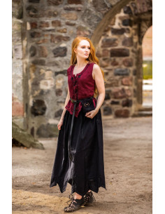 Gilet medievale donna modello Selma, rosso 2