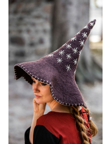 Cappello da strega modello stella, colore marrone ⚔️ Negozio Medievale