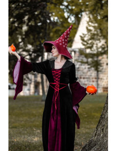 Cappello da strega modello stella, colore rosso 2