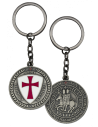 Portachiavi Cavalieri Templari, argento antico