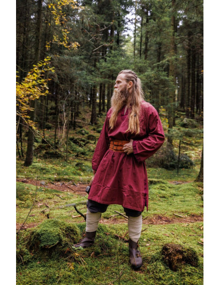 Tunica medievale Halvor, colore rosso