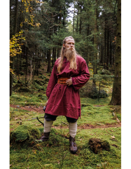 Tunica medievale Halvor, colore rosso