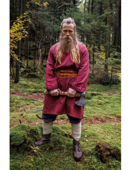 Tunica medievale Halvor, colore rosso