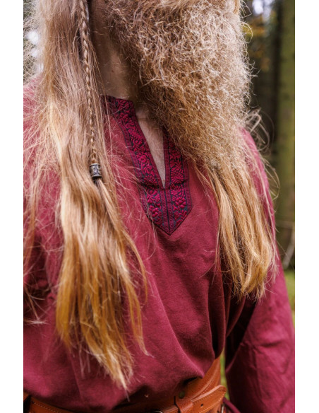 Tunica medievale Halvor, colore rosso