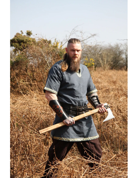 Tunica romana blu con ricami