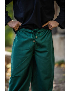 Pantaloni medievali Gerold, colore verde 2