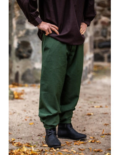 Morbidi pantaloni medievali verdi