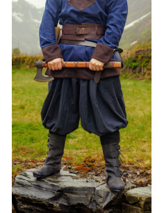 Pantaloni normanni in cotone vichingo, neri