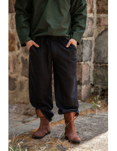 Pantaloni medievali Dirk, colore nero