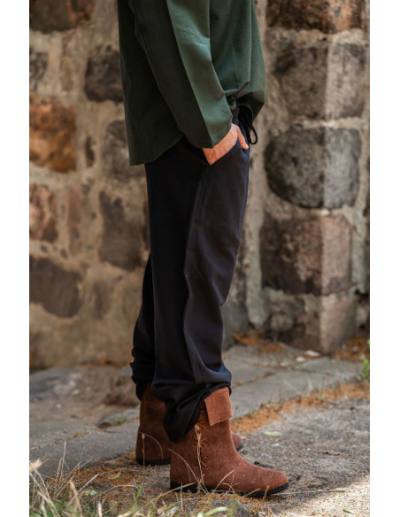 Pantaloni medievali Dirk, colore nero