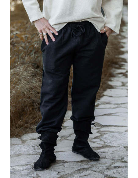 Pantaloni medievali Arvo, colore nero