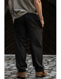Pantaloni medievali Arvo, colore nero 2