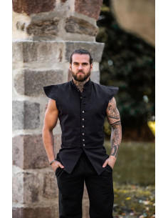 Gilet classico rinascimentale modello Charles, colore nero