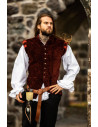Gilet rinascimentale modello Pierre, colore rosso