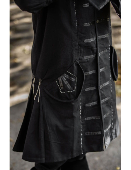 Cappotto pirata nero modello Edward