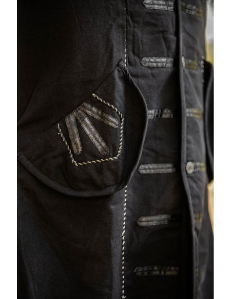 Cappotto pirata nero modello Edward