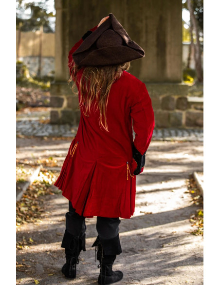 Tricorno da pirata Hugo in lana, marrone