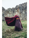 Mantello medievale senza cappuccio modello Kuno, colore rosso