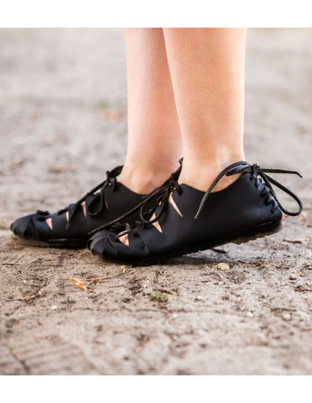 Sandali romani bassi in nabuk