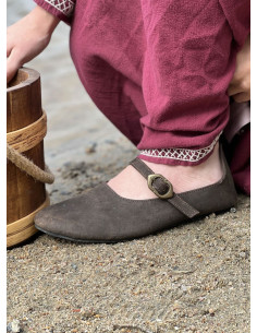 Scarpe medievali marroni da donna, Rieke