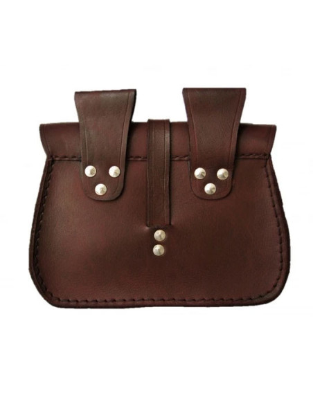 Borsa in pelle nera con design a stella