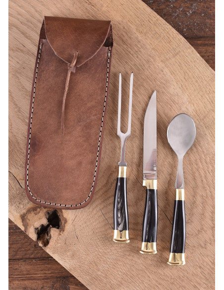 Set di 3 posate medievali con...