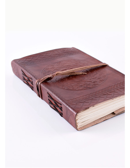 Diario celtico in pelle, marrone...
