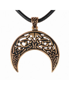 Pendente Lunitsa a mezzaluna celtica, in bronzo
