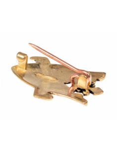 Spilla in bronzo Cuore Pellegrino con Corona 2