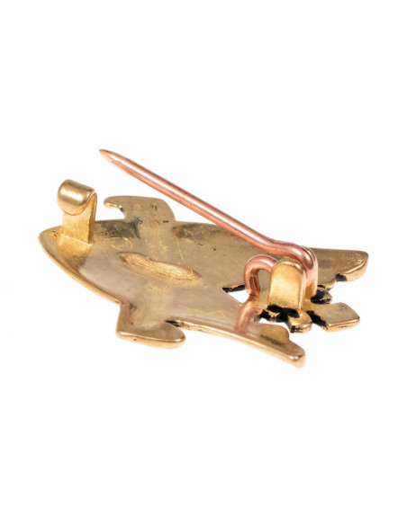 Spilla in bronzo Cuore Pellegrino con...