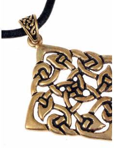 Ciondolo rombo celtico tipo Charm Karo, in bronzo 2