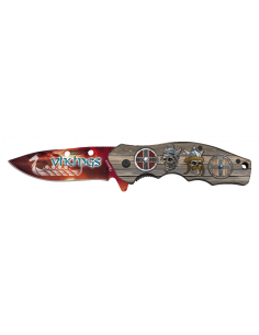 Coltello tascabile teschi vichinghi (20 cm.)