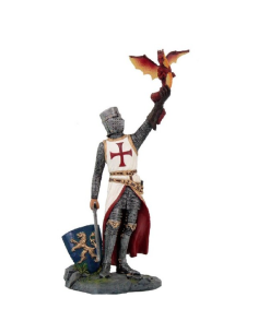 Miniatura Cavaliere Templare con Drago (22 cm.)