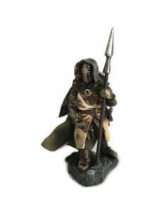 Cavaliere Templare in miniatura con lancia, 22 cm.