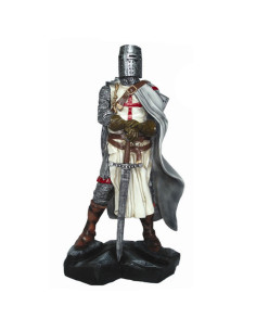 Cavaliere Templare medievale in miniatura con spada (35 cm.)