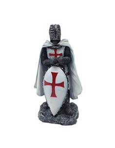 Cavaliere Templare in miniatura con scudo (12 cm.)
