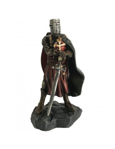Miniatura Cavaliere Ospedaliero tunica rossa con spada...