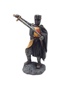 Cavaliere medievale in miniatura con tunica di Leone...