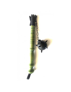 Mazza medievale 1 testa, colore verde (46 cm.)