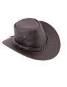 Cappello da cowboy in vera pelle, testa di moro